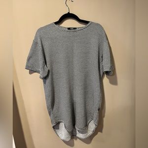 EPTM Black and White Men’s Striped Soft Knit T-Shirt